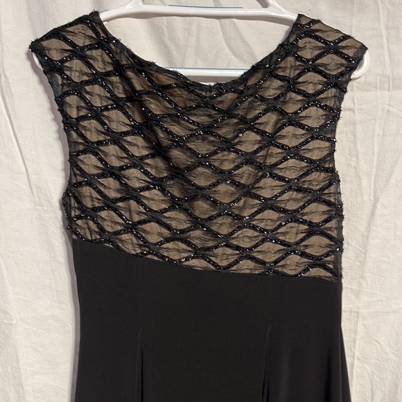 Connected Apparel Dress 8 Black Sparkle Drape Nwot Stretch Formal Mother Bride - Picture 7 of 10